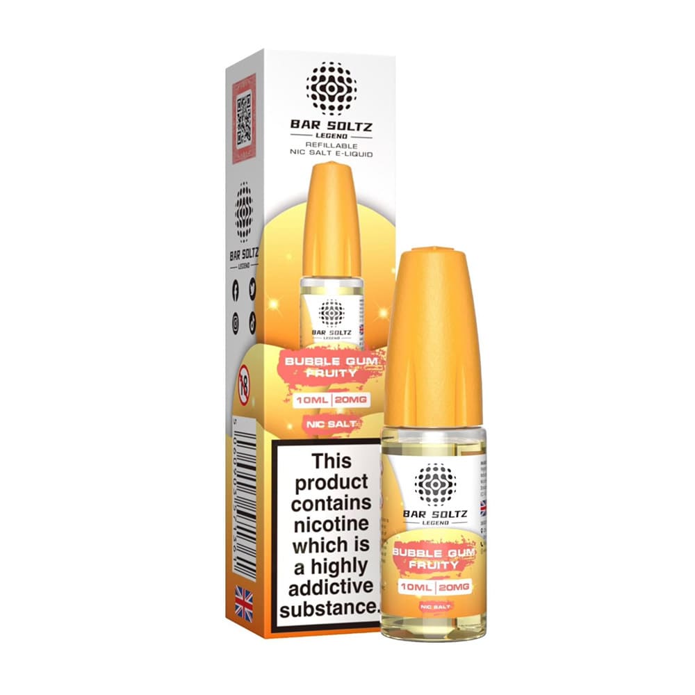 BarSoltzLegend10mlNicSaltELiquidBubble-Gum-Fruity