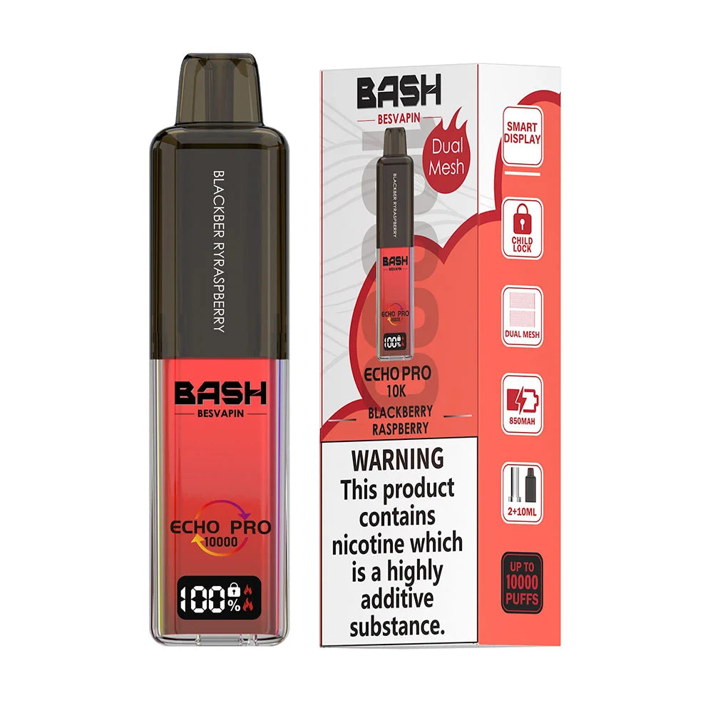 Bash Besvapin Echo Pro 10K Prefilled Pod Kit - Blackcberry Raspberry