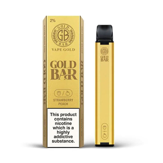 Gold Bar 600 Puffs Strawberry Peach Disposable Pod Device