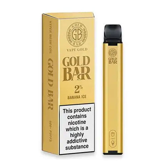 Gold Bar 600 Puffs Banana Ice Disposable Pod Device