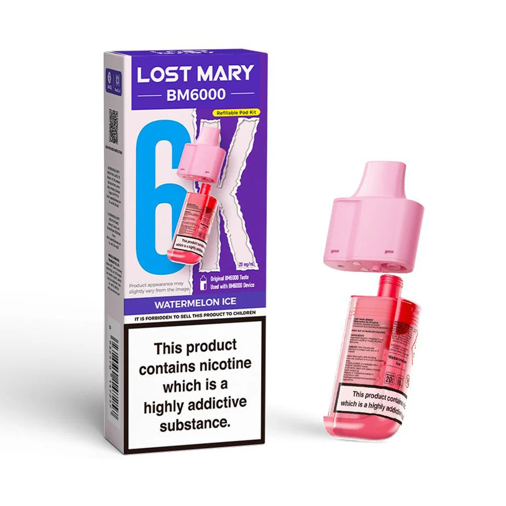 Lost Mary BM6000 Refillable Pod - Watermelon Ice