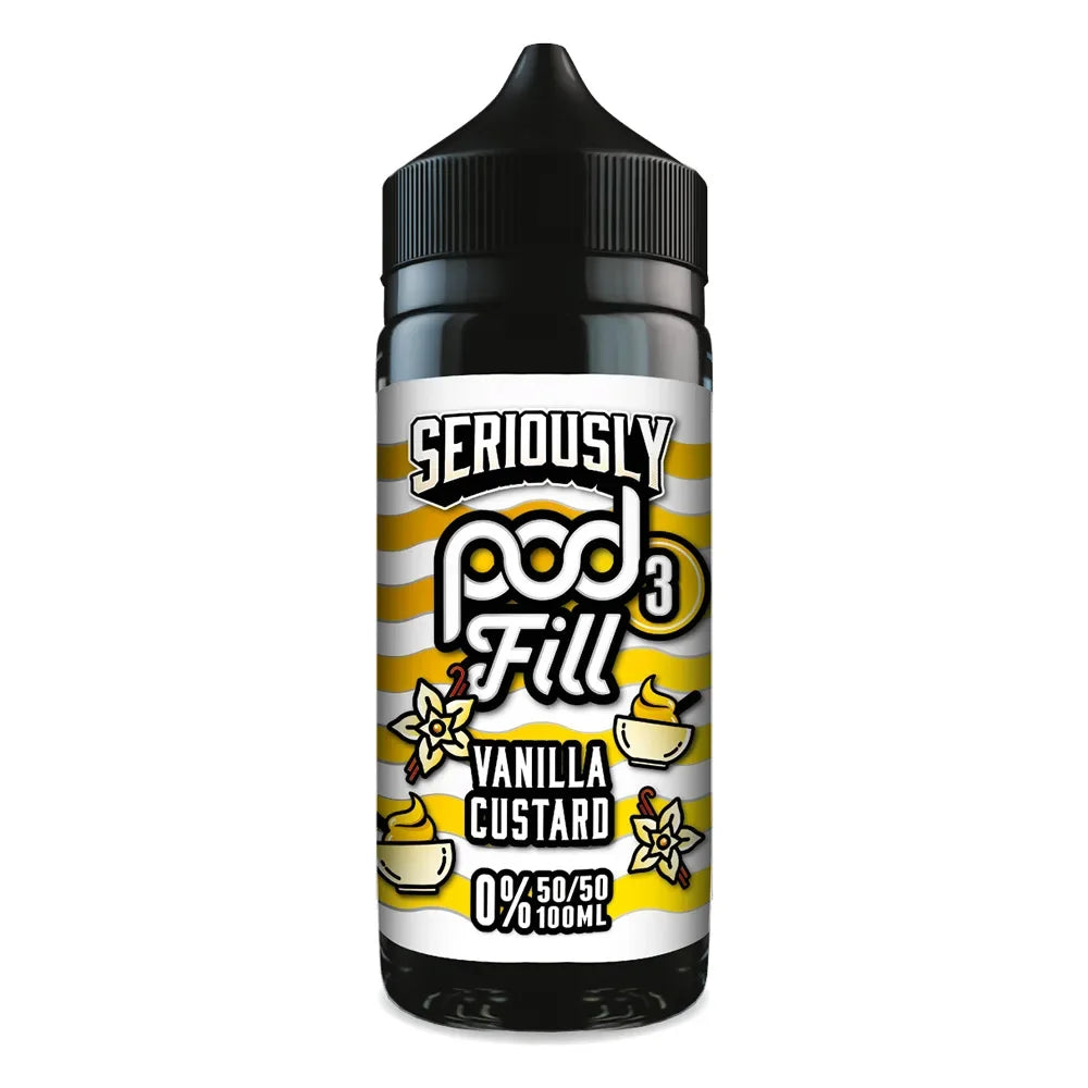 Doozy Seriously Pod Fill 3 100ml Shortfill E Liquid - Vanilla Custard