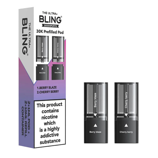 The Bling Ultra Plus 30K Prefilled Pods - Berry Blaze / Cherry Berry