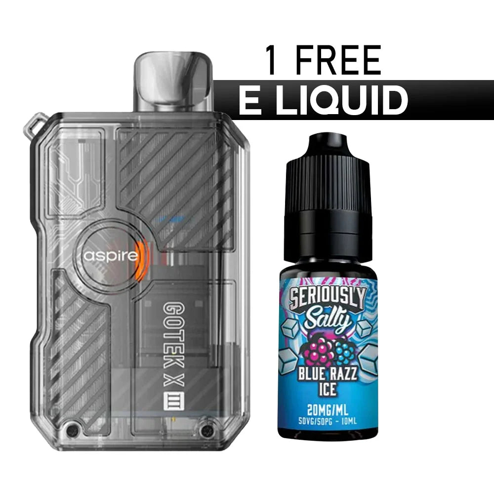 Aspire Gotek X3 Pod Kit - Free Nic Salt