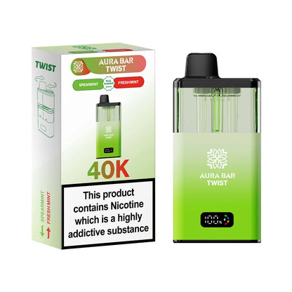 Aura Bar Twist 40K Prefilled Pod Kit - Spearmint / Freshmint