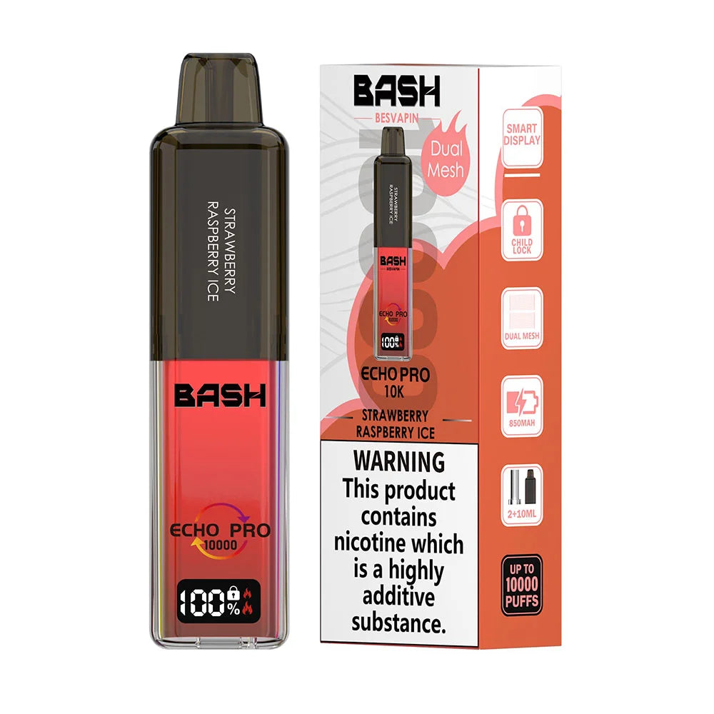 Bash Besvapin Echo Pro 10K Prefilled Pod Kit - Strawberry Raspberry Ice