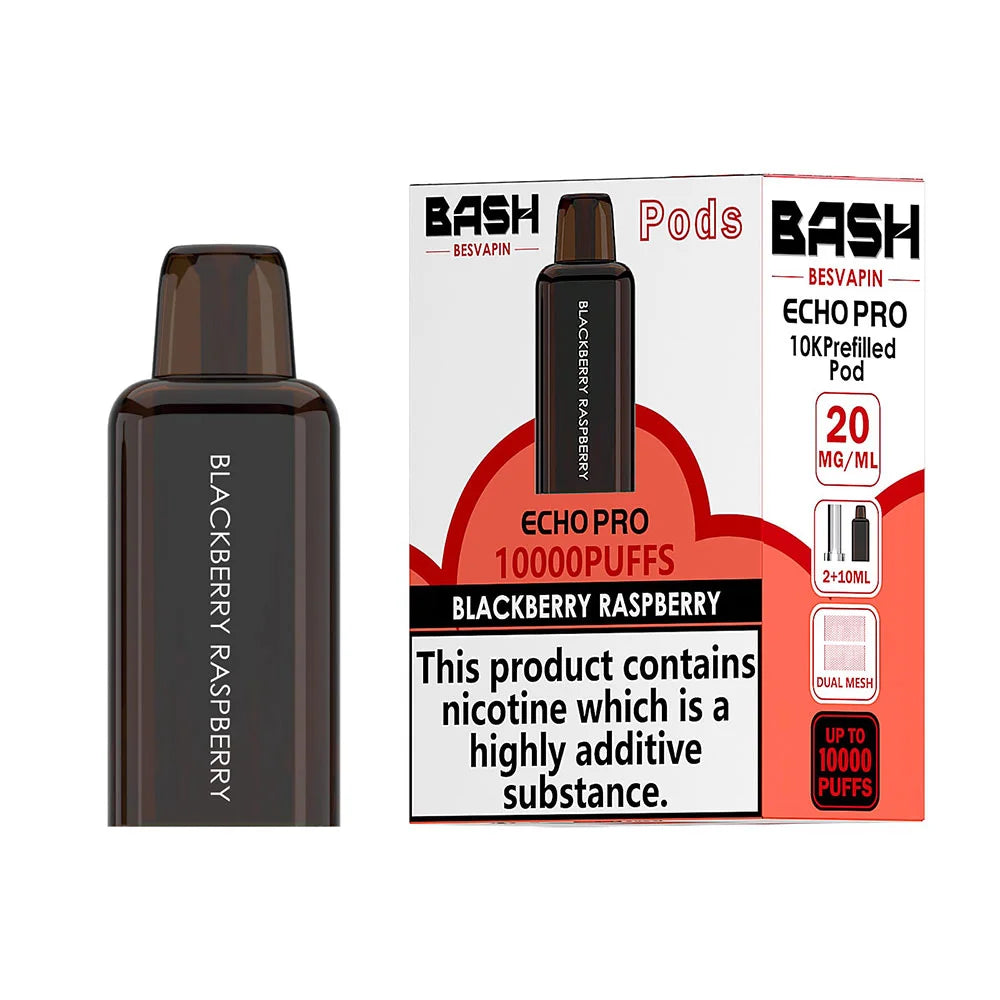 Bash Besvapin Echo Pro 10K Prefilled Pods - Blackberry Raspberry