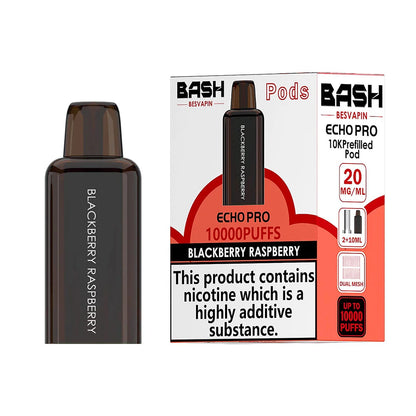 Bash Besvapin Echo Pro 10K Prefilled Pods - Blackberry Raspberry
