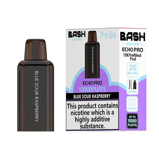 Bash Besvapin Echo Pro 10K Prefilled Pods - Blue Sour Raspberry