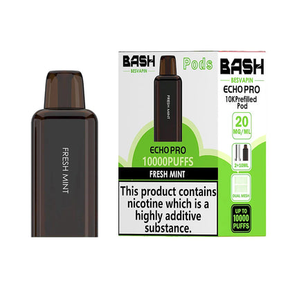 Bash Besvapin Echo Pro 10K Prefilled Pods - Fresh Mint