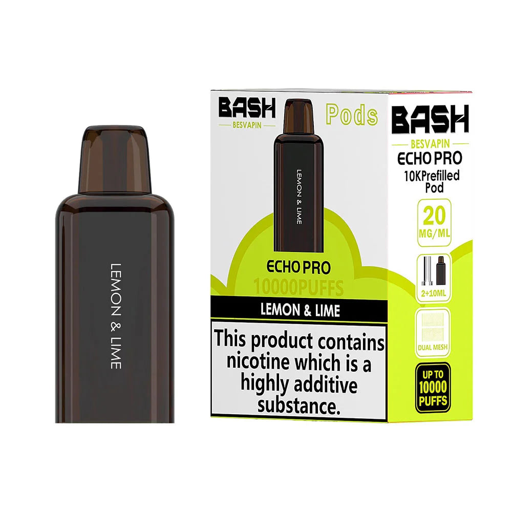 Bash Besvapin Echo Pro 10K Prefilled Pods - Lemon & Lime