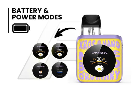 Battery Power Modes Xros 4 Nano