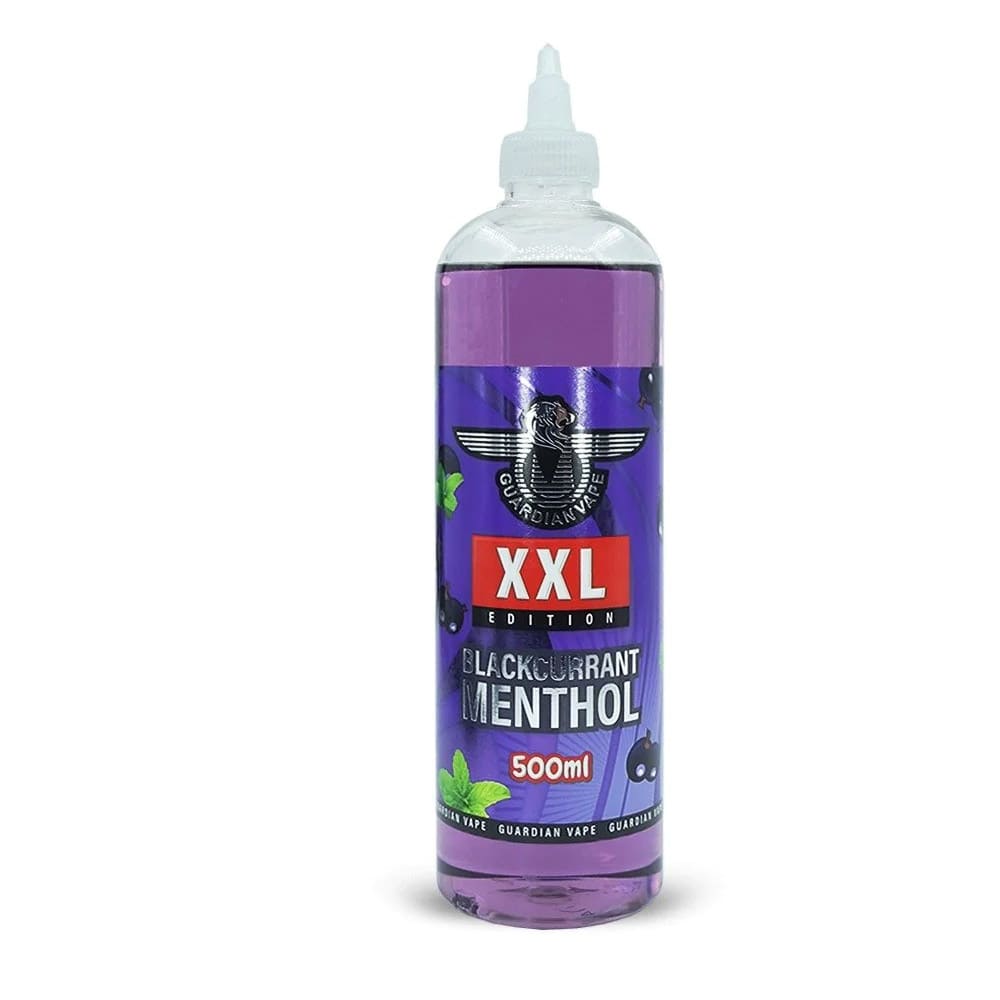 Blackcurrant Menthol XXL Edition 500ml Shortfill E Liquid By Guardian Vape