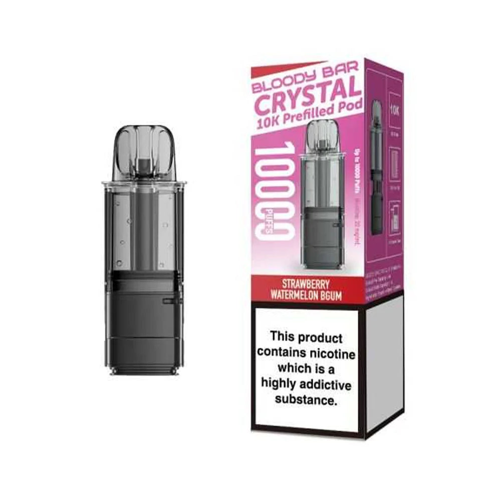 Bloody Bar Crystal 10K Prefilled Pods - Strawberry Watermelon Bubblegum