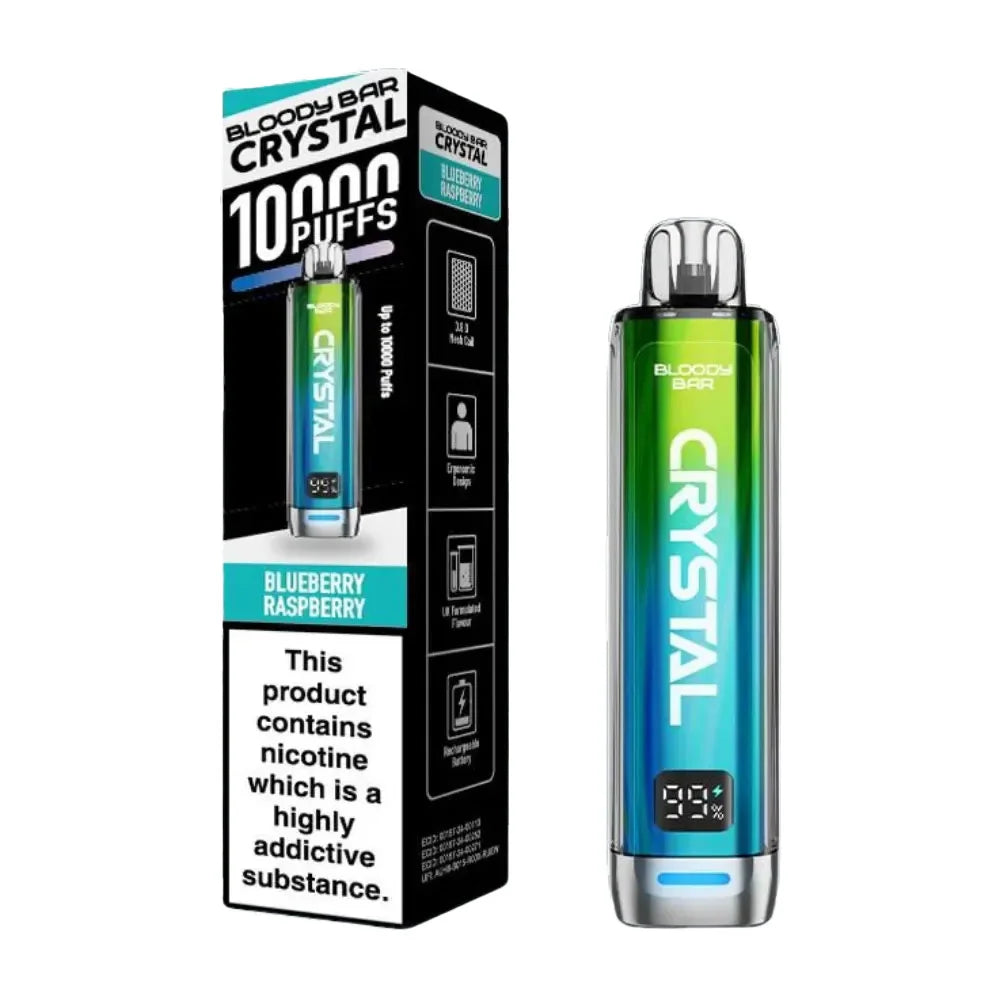 Bloody Bar Crystal 10K Prefilled Pod Kit - Blueberry Raspberry