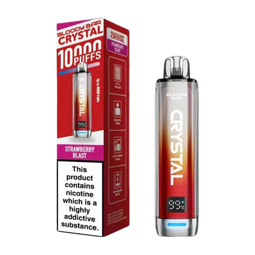 Bloody Bar Crystal 10K Prefilled Pod Kit - Strawberry Blast