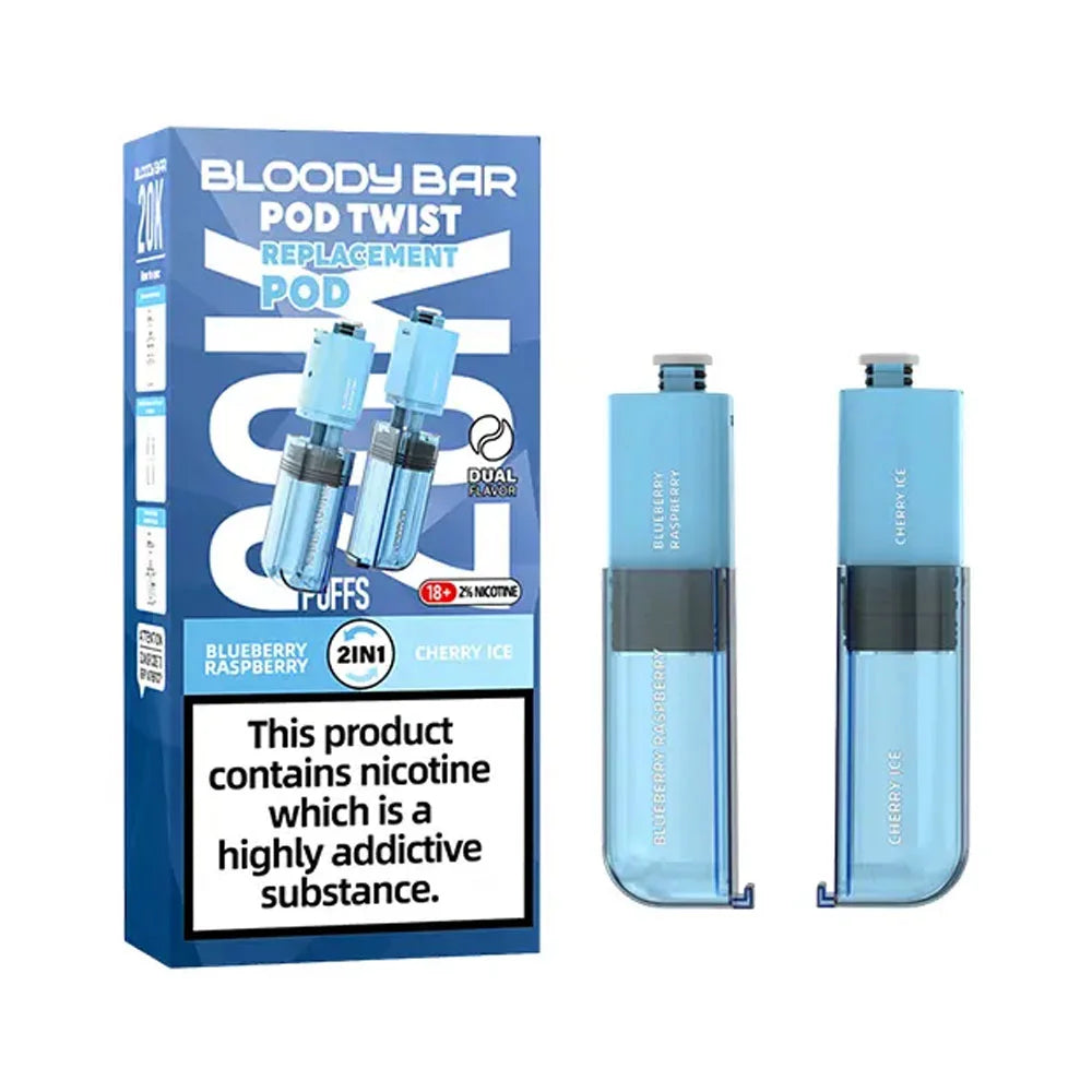 Bloody Bar Pod Twist 20K Prefilled Pods - Blueberry Raspberry / Cherry Ice