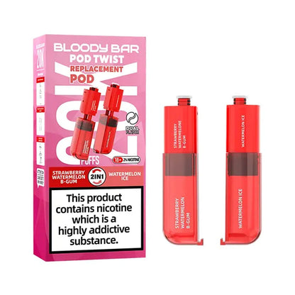 Bloody Bar Pod Twist 20K Prefilled Pods - Strawberry Watermelon B Gum / Watermelon Ice