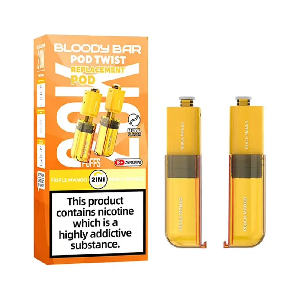 Bloody Bar Pod Twist 20K Prefilled Pods - Triple Mango / Peach Mango
