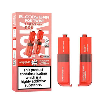 Bloody Bar Pod Twist 20K Prefilled Pods - Watermelon Ice / Blueberry Cherry Cranberry