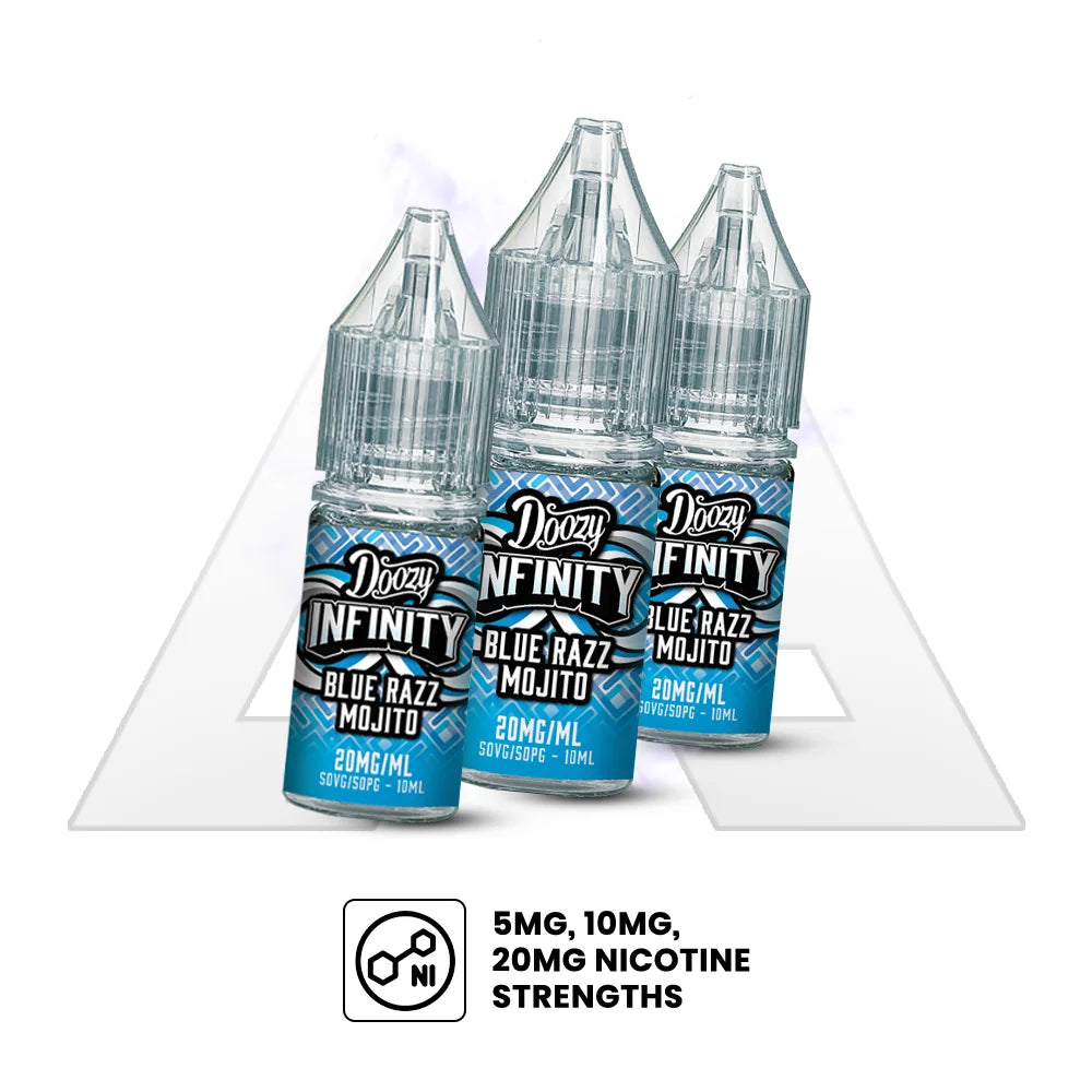 Blue Razz Mojito Doozy Infinity 10ml Nic Salt E Liquid nicotine strength