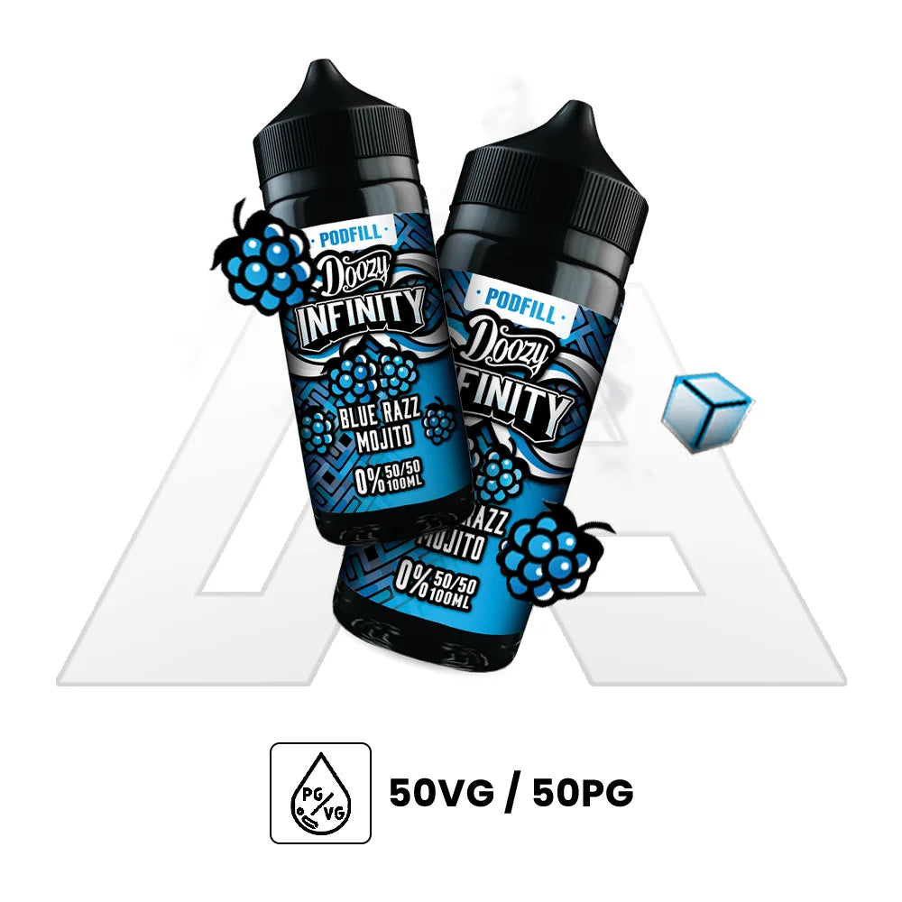 Blue Razz Mojito Doozy Infinity PodFill 100ml Bottle Small_ _VG_PG