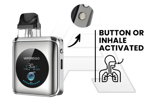 Button or Inhale Activated in Xros 4 Nano