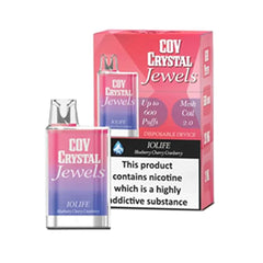 COV Crystal Jewels Blueberry Cherry Cranberry 600 Puffs Disposable Vape