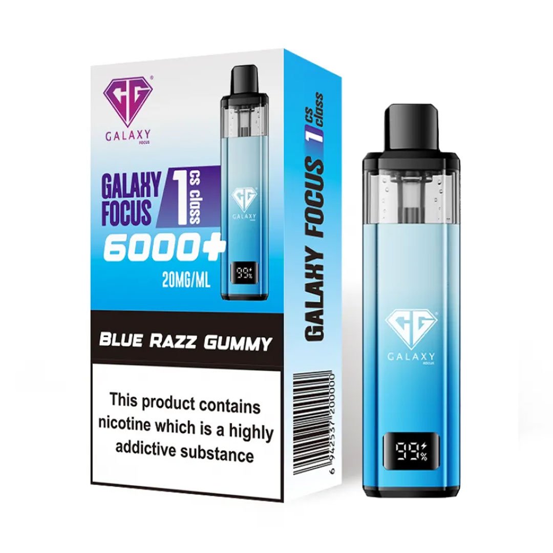 Crystal Galaxy Focus 1 6000 Prefilled Pod Kit - Blue Razz Gummy