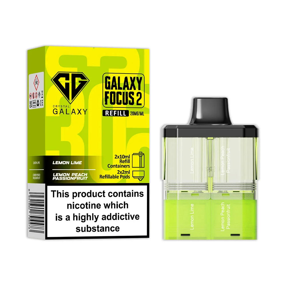 Crystal Galaxy Focus 2 30K Prefilled Pod - Lemon Lime / Lemon Peach Passionfruit