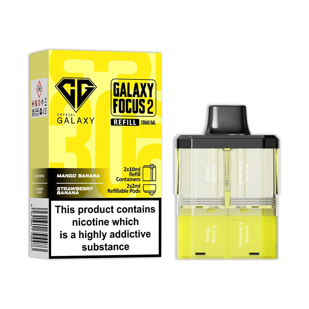 Crystal Galaxy Focus 2 30K Prefilled Pod - Mango Banana/ Strawberry Banana