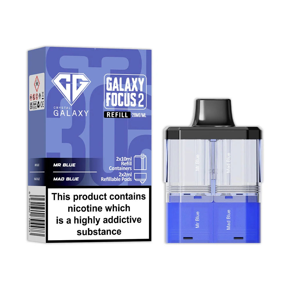 Crystal Galaxy Focus 2 30K Prefilled Pod - Mr Blue / Mad Blue