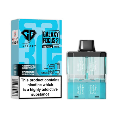 Crystal Galaxy Focus 2 30K Prefilled Pod - Strawberry Watermelon Bubblegum / Strawberry Raspberry Bubblegum