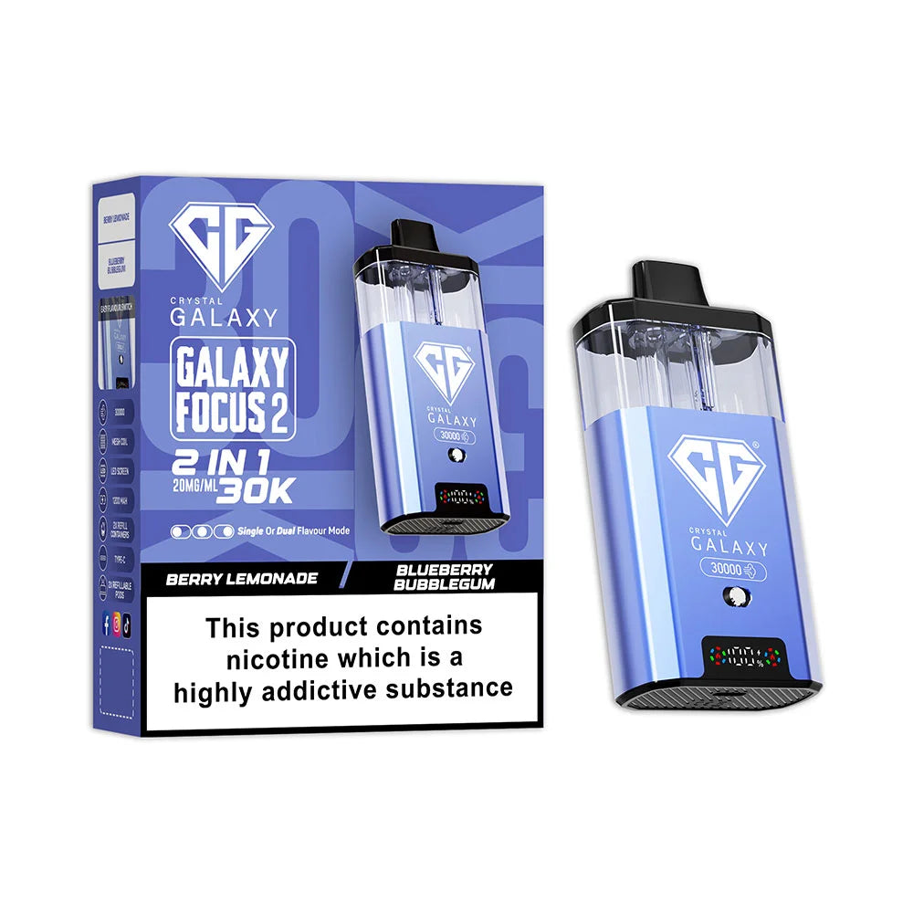 Crystal Galaxy Focus 2 30K Prefilled Pod Kit - Berry Lemonade / Blueberry Bubblegum