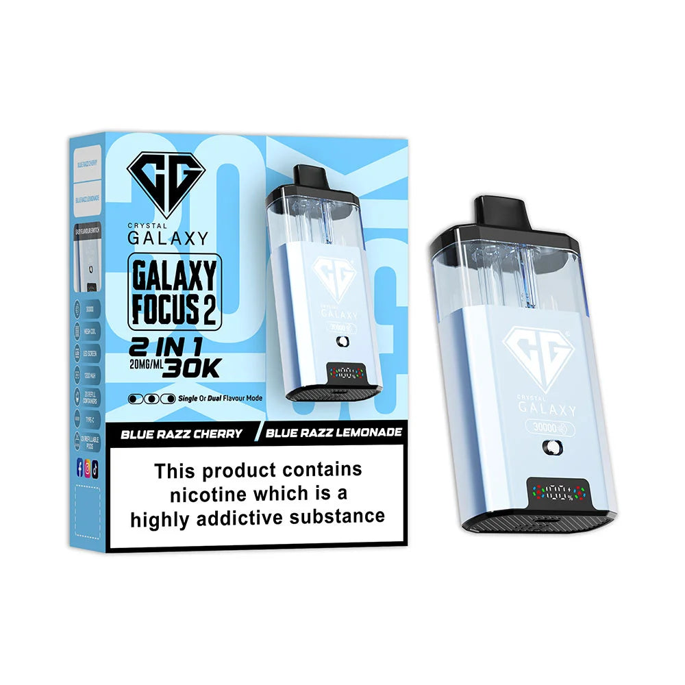 Crystal Galaxy Focus 2 30K Prefilled Pod Kit - Blue Razz Cherry / Blue Razz Lemonade