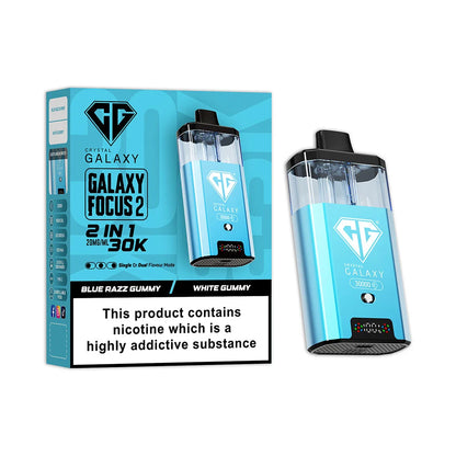 Crystal Galaxy Focus 2 30K Prefilled Pod Kit - Blue Razz Gummy / White Gummy