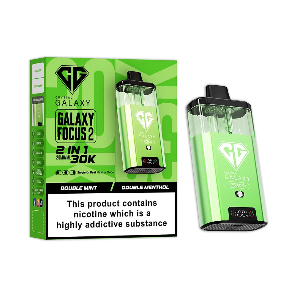 Crystal Galaxy Focus 2 30K Prefilled Pod Kit - Double Mint / Double Menthol