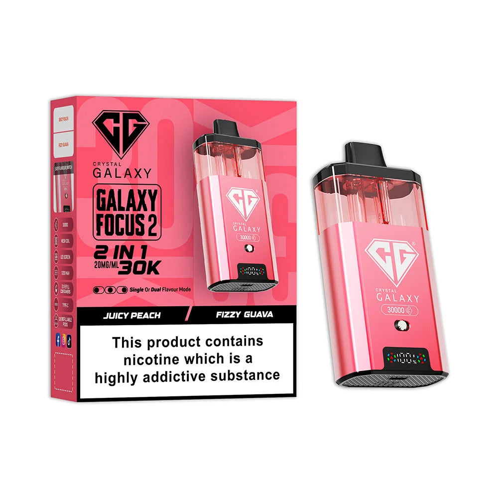 Crystal Galaxy Focus 2 30K Prefilled Pod Kit - Juicy Peach / Fizzy Guava
