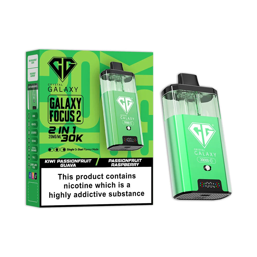 Crystal Galaxy Focus 2 30K Prefilled Pod Kit - Kiwi Passionfruit Guava / Passionfruit Raspberry