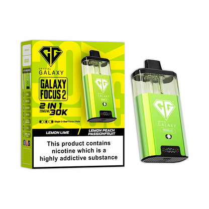 Crystal Galaxy Focus 2 30K Prefilled Pod Kit - Lemon Lime / Peach Passionfruit