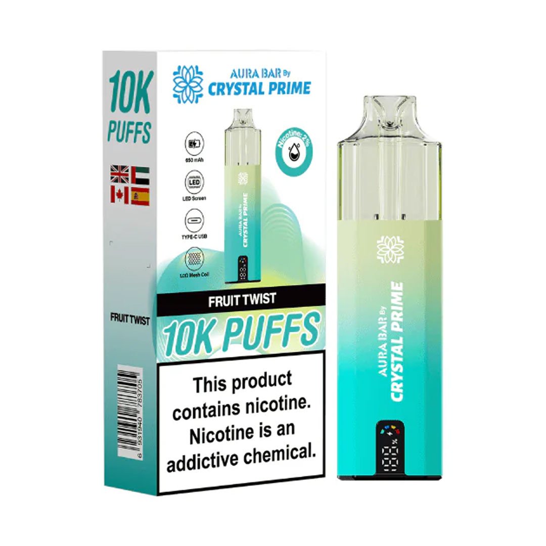 Crystal Prime Aura Bar 10K Prefilled Pod Kit - Fruit Twist