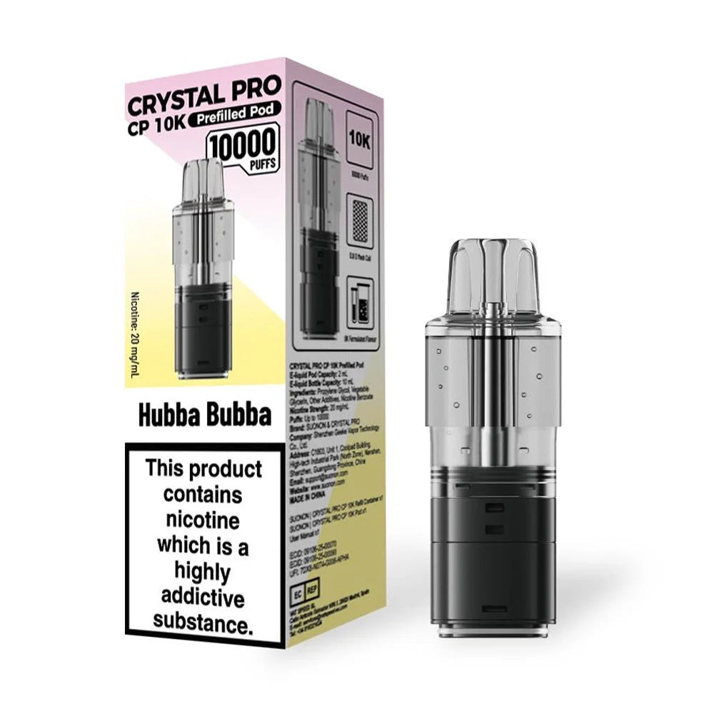 Crystal Pro CP 10K Prefilled Pods - Hubba Bubba