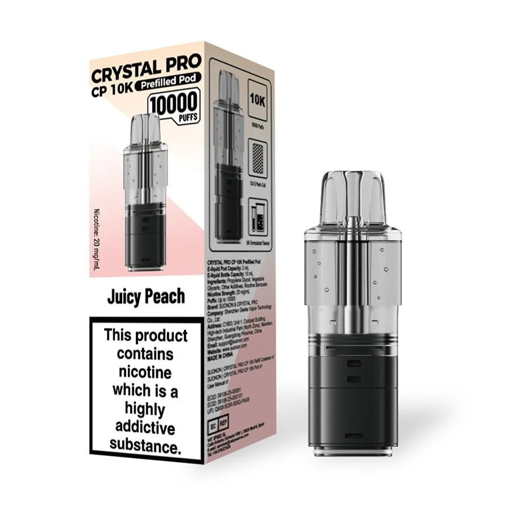 Crystal Pro CP 10K Prefilled Pods - Juicy Peach