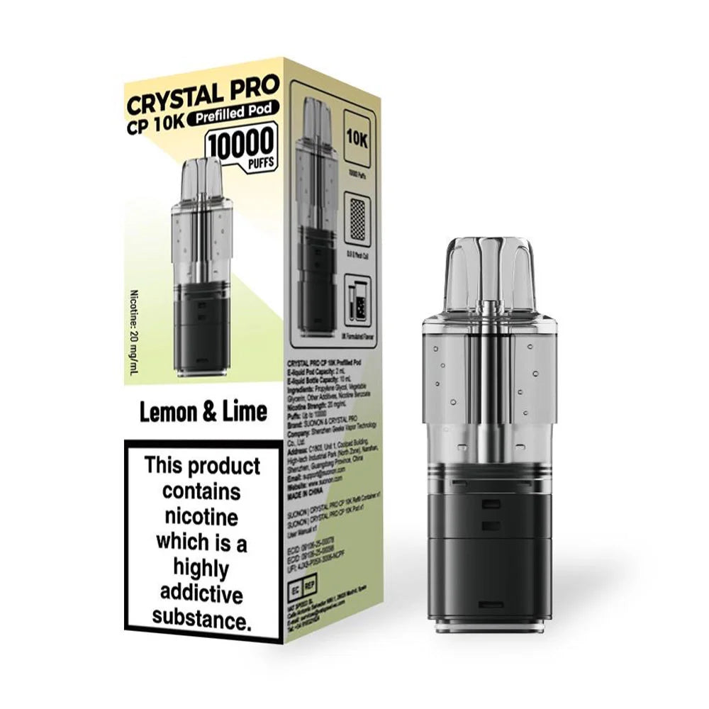 Crystal Pro CP 10K Prefilled Pods - Lemon & Lime