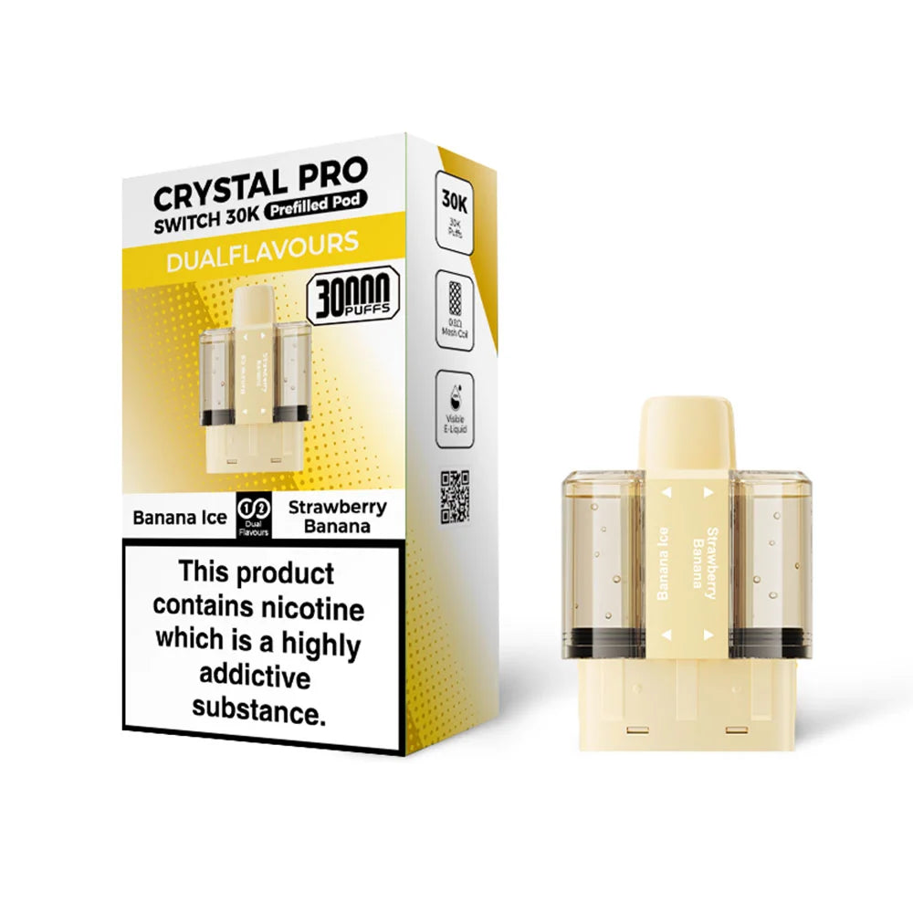 Crystal Switch 30K Prefilled Pods - Banana Ice / Strawberry Banana