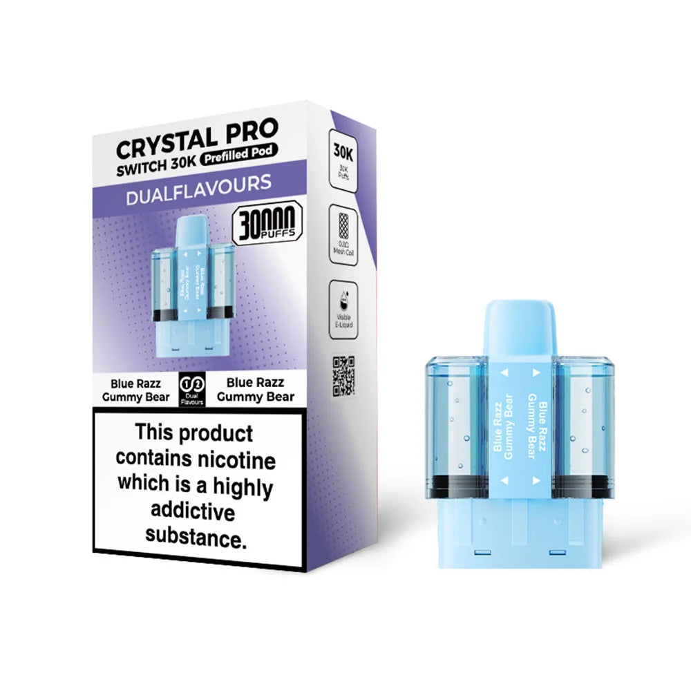 Crystal Switch 30K Prefilled Pods - Blue Razz Gummy Bear / Blue Razz Gummy Bear