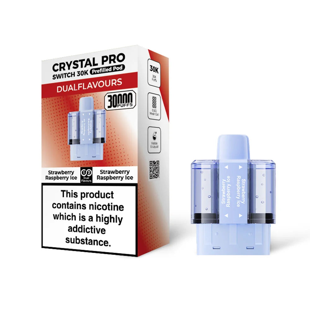 Crystal Switch 30K Prefilled Pods - Strawberry Raspberry Ice / Strawberry Raspberry Ice