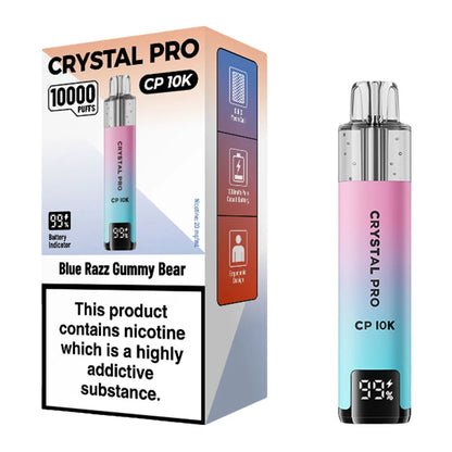 Crystal Pro CP 10K Puffs Vape Kit - Blue  Razz Gummy Bear
