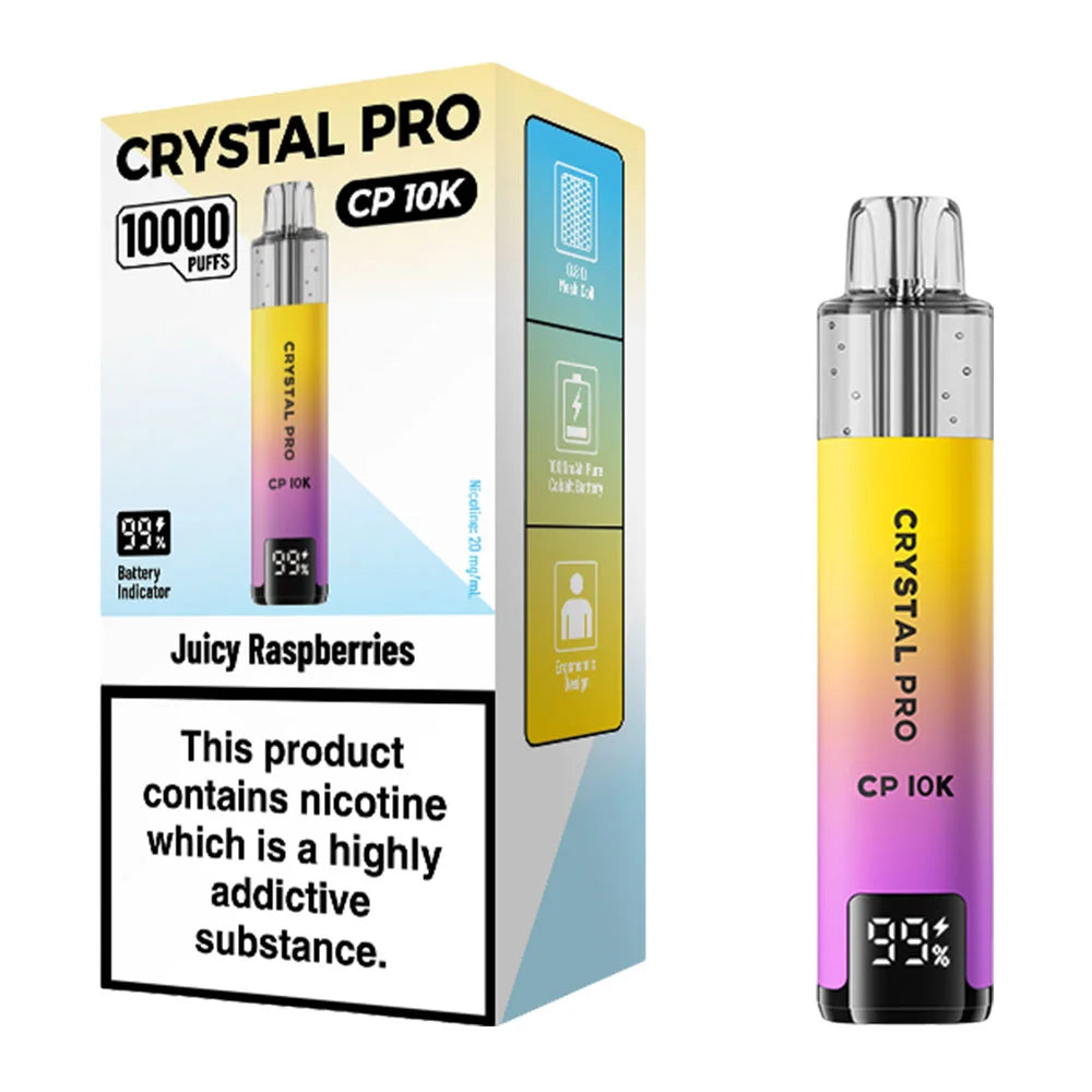 Crystal Pro CP 10K Puffs Vape Kit - Juicy Raspberries