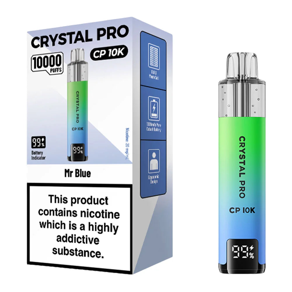 Crystal Pro CP 10K Puffs Vape Kit - Mr Blue